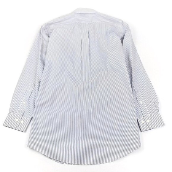 Brooks Brothers 346 Long Sleeve Button Down Dress Shirt Blue Striped Blue 16.5 - Picture 3 of 8